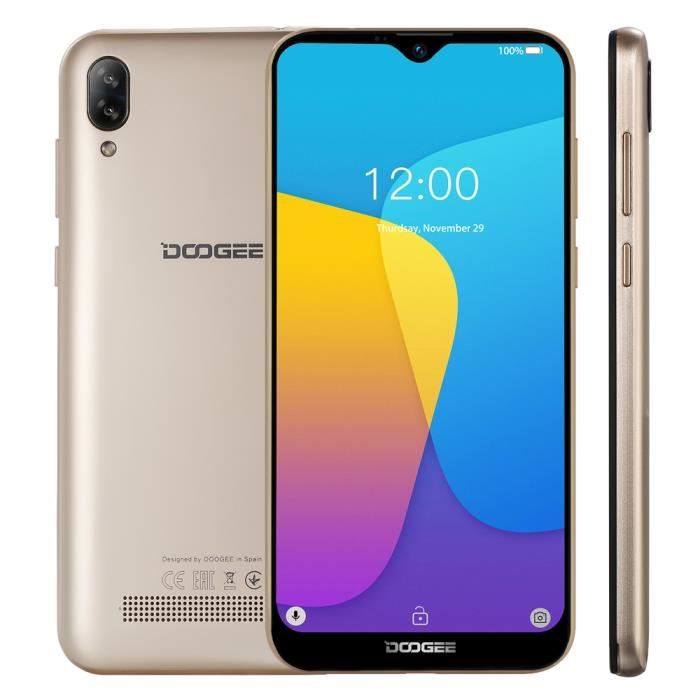 Vente Téléphone portable DOOGEE X90 Smartphone 16Go 6.1" Écran Caméra 8MP 3400mAh batterie GPS Téléphone portable Pas cher (Or) pas cher Vente Téléphone portable DOOGEE X90 Smartphone 16Go 6.1" Écran Caméra 8MP 3400mAh batterie GPS Téléphone portable Pas cher (Or) pas cher