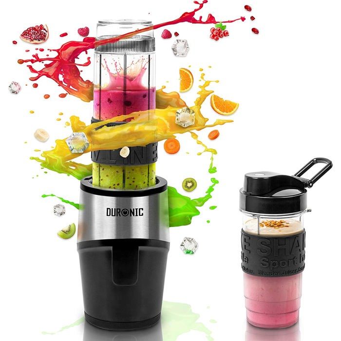 Mixeur Smoothie Portable 500W - 2 Bouteilles Sport 570ml Sans BPA - Lames Inox 4 Lames - Pour Shakes, Smoothies, Yaourts