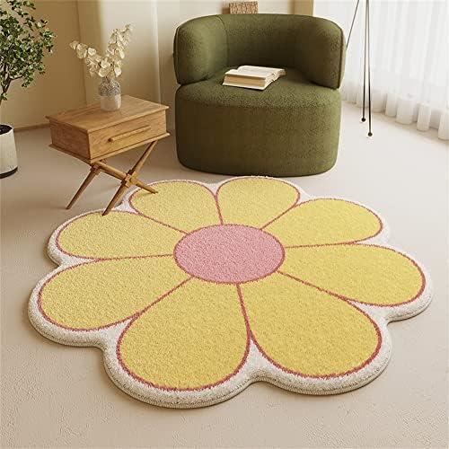 Tapis Pelucheux En Fausse Fourrure Rose - Pour Chambre, Salon, Chambre De Bébé - Lavable En