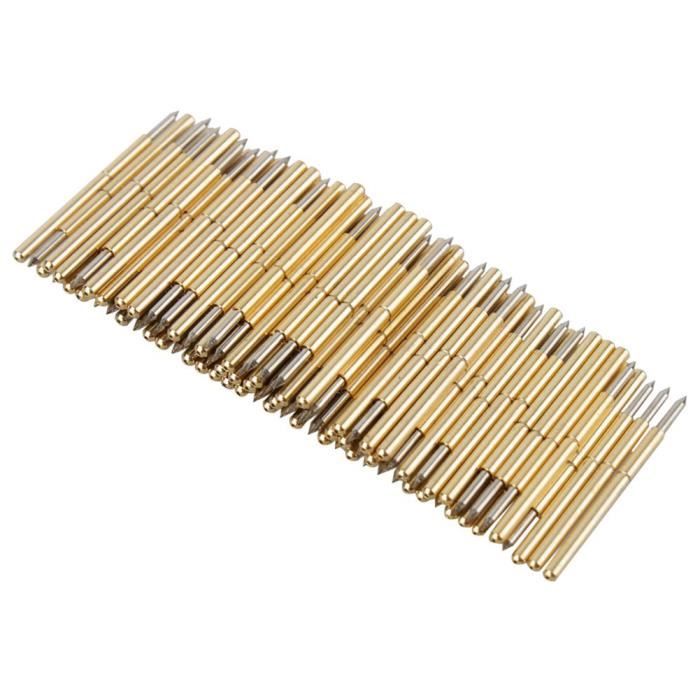 100 Broches De Test à Ressort - Pointe 1,5 Mm - Longueur 16,5 Mm - Pour Tests PCB - Marque Uxcell