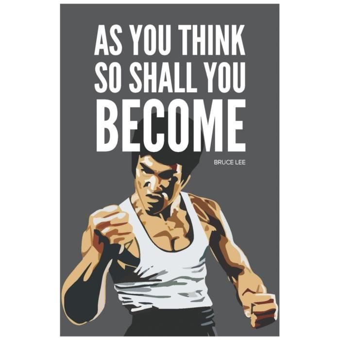 Poster Affiche Motivation Citation De Bruce Lee Savoir Ne Suffit Pas 31cm X 34cm Cdiscount Maison