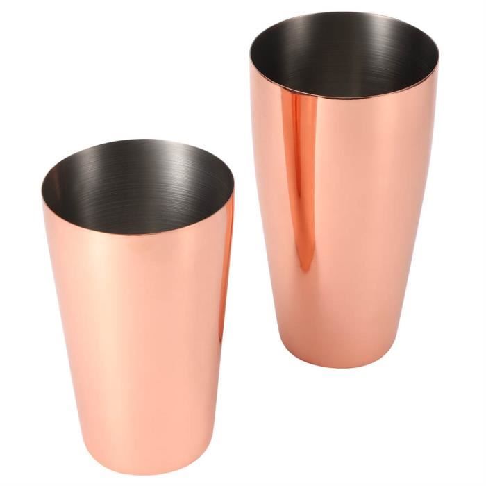 Newpop 750ML Shaker Cocktail, 10 Pièces INOX Shaker Vinaigrette avec Support Bois, Professionnel