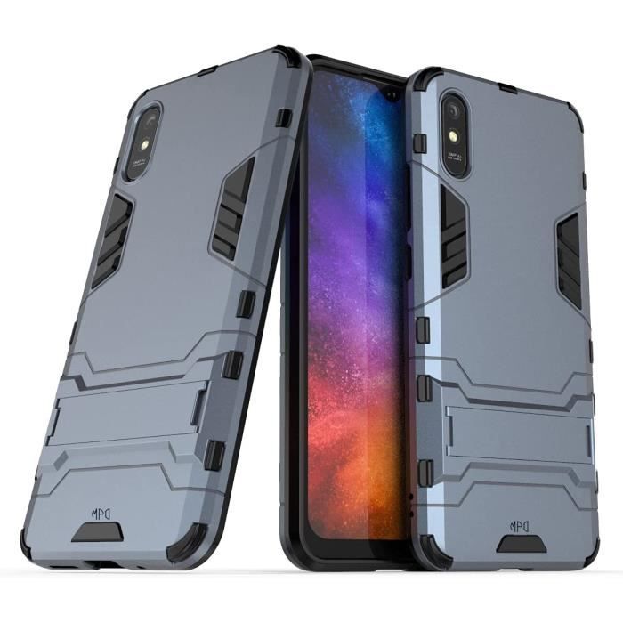 COVER PER XIAOMI REDMI 9AT CUSTODIA ANTIURTO RIGIDA MAGNETICA ARMOR RING NERA eB