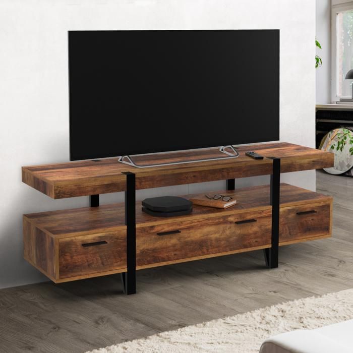 Buffet 140 Cm Austria 4 Portes Style Industriel - Pieds Épingle