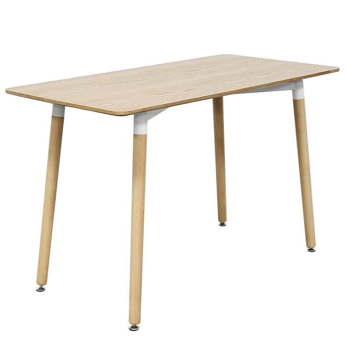 Table de salle à manger scandinave JEOBEST 110x60x75cm Capacité