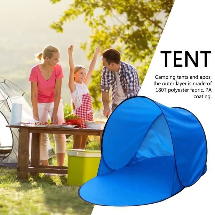 Mini Tente Appui-tête De Plage – Pop-up Automatique, Protection UV, Poche Pour Téléphone, Portable, Pour Camping, Pique-nique, Animaux