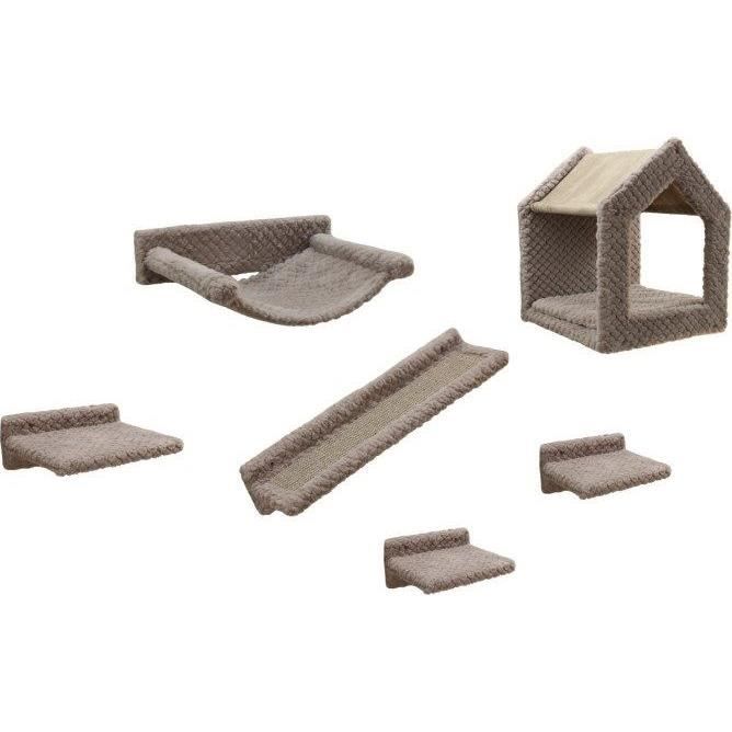 Mur descalade pour chats - KERBL - MONTE BALDO - 6 pièces - Gris - Niche vaste Mur descalade pour chats - KERBL - MONTE BALDO - 6 pièces - Gris - Niche vaste
