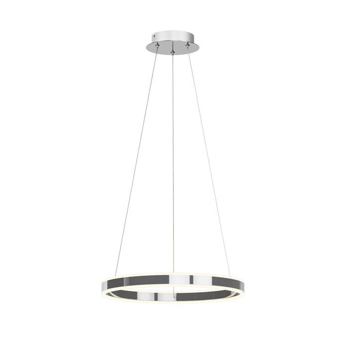 LED Suspension Lyani à intensité variable (Moderne) en Argent Métal e. a. pour Salon & Salle manger (1 lampe à) lampe plafonnier