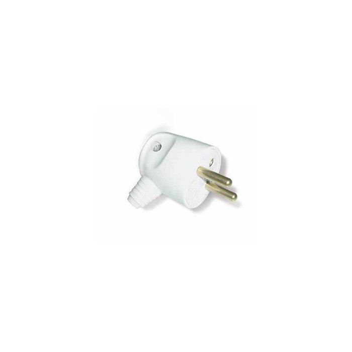 Zenitech Spina Maschio 16A 2P+T Con Strumento Spellafili Integrato - Certificato NF, Sicurezza Bambini, Bianco