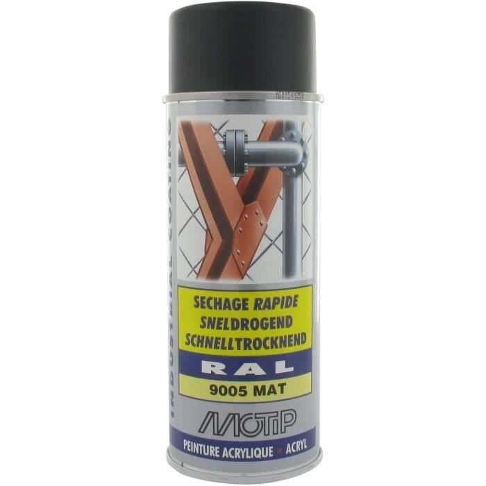 Peint acryliq séch rapide Noir prof MAT RAL9005