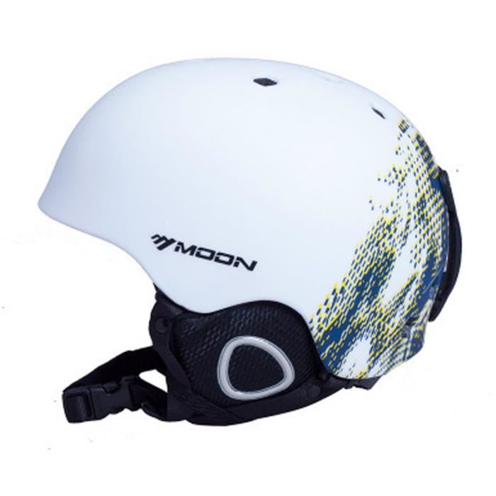 Casque Ski/Vélo CGM Ebi 801 – Double Certification, Visière, Aérations, Lavable – Blanc, Taille M (57-58 Cm) – Unisexe