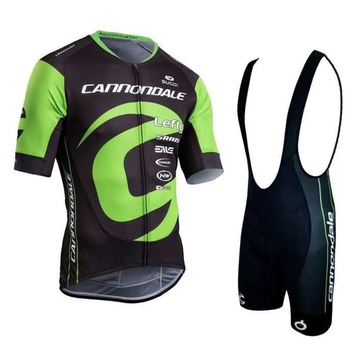 Tenue Cycliste /Ét/é et Cuissard /à Bretelle V/élo avec Respirant 3D Gel Rembourr/é Hplights Homme Maillots de Cyclisme Manches Courtes