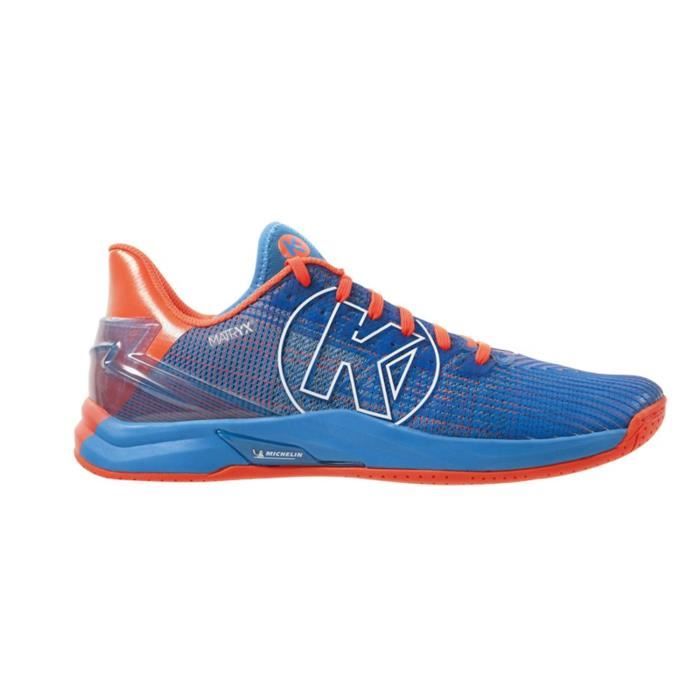 chaussures de handball kempa attack one 2.0 - bleu/rouge fluo - 39