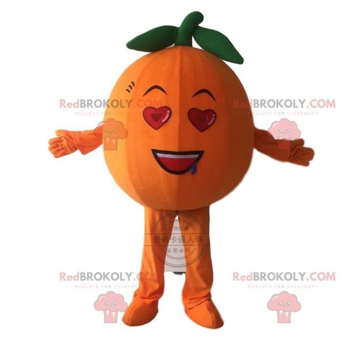 Mascotte d'orange géante, costume de fruit orange Costume Redbrokoly