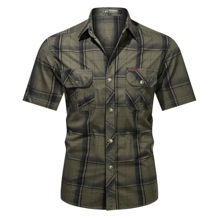 Chemise à Carreaux Hugo Boss Manches Courtes - Taille L (43-17) - Excellent état - Occasion