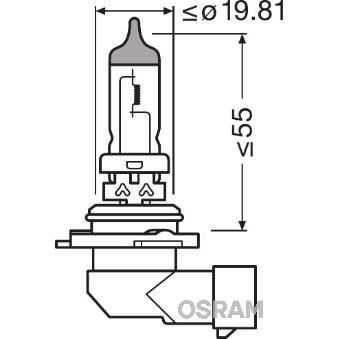 OSRAM Lampe de phare halogène Original Hb4