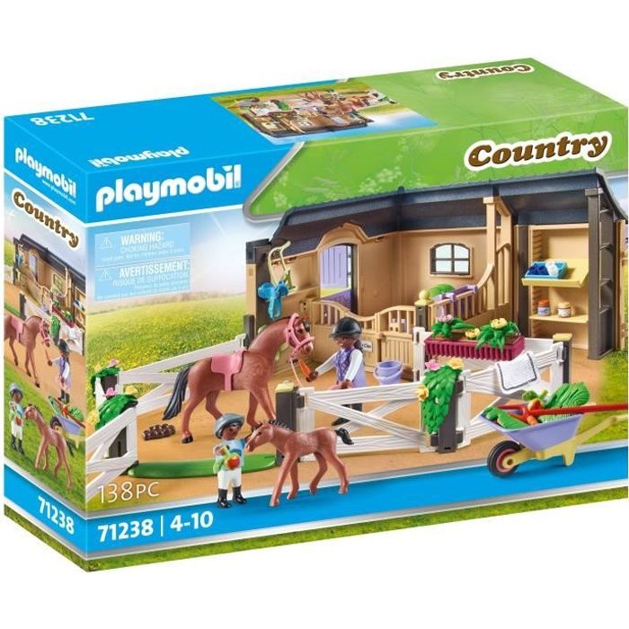 Playmobil Equestre - Van chevaux, calèche et écurie