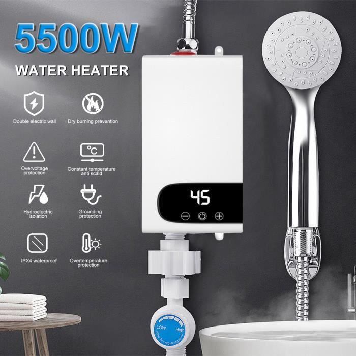 5500W chauffe-eau instantané pour douche 220V robinet chauffe-eau