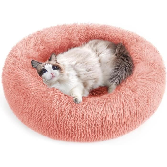 Meilleurs prix pour Rabbitgoo Panier pour chat/chien Rond en Peluche pour et Confortable Lavable-50cm-Rose