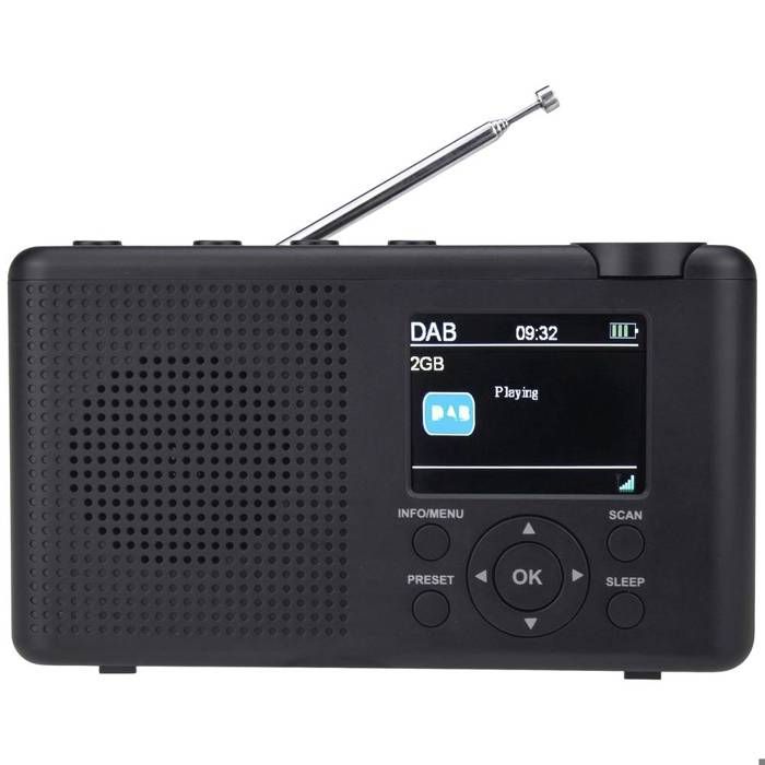 Reflexion TRA23DAB/GR Radio de table DAB+ DAB FM DAB+ FM rechargeable anthracite gris