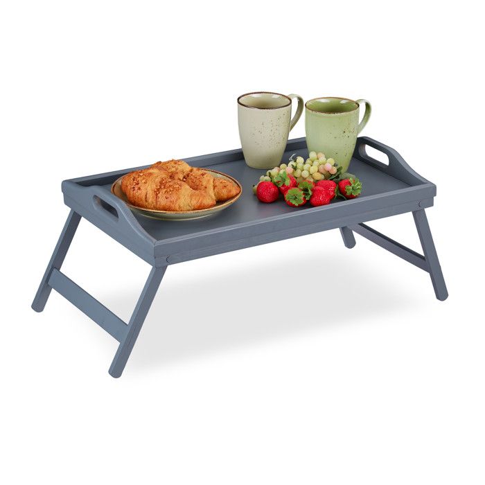 Relaxdays table D appoint pliante pliable en Bambou Desserte