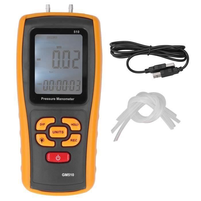 Manomètre Numérique De Pression Différentielle/Air - Plage -100 à 200 Kpa - Pour HVAC, Climatisation - Marque AUTOOL