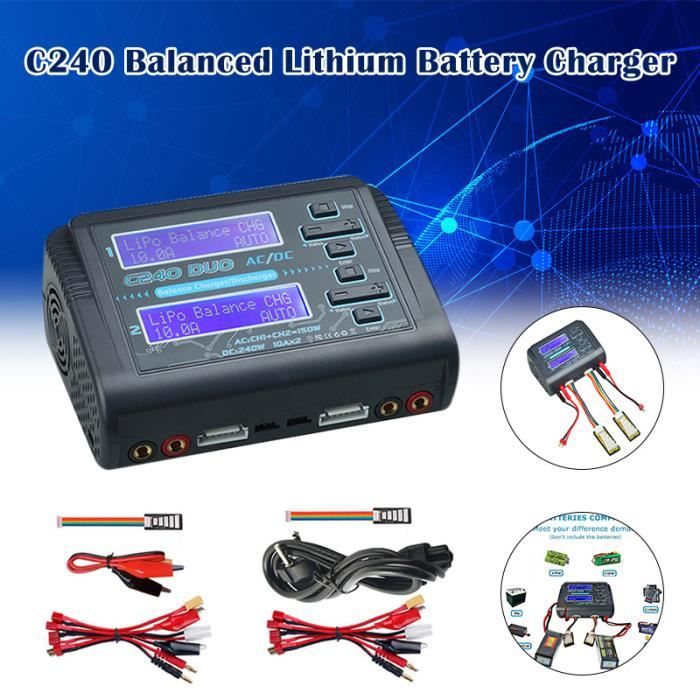 C150 Chargeur de Batterie LiPo Chargeur Déchargeur de Balance 150W 10A  AC/DC pour Batterie NiCH Li-ION Life NiMH LiHV PB - BLANC - Cdiscount Auto