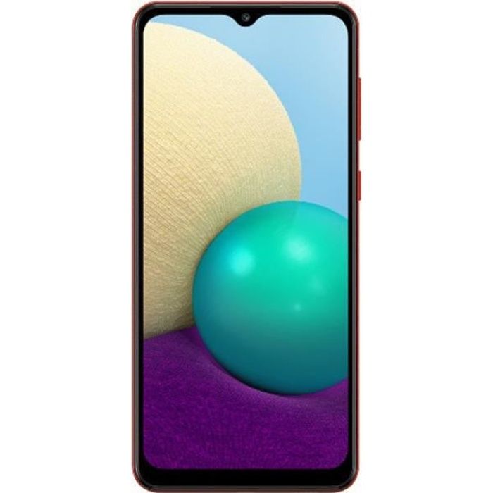 Samsung Galaxy SM-A022FZRDMEA. Taille de lécran: 165 cm (6.5) Résolution de lécran: 720 x 1600 pixels Type décran: PLS.