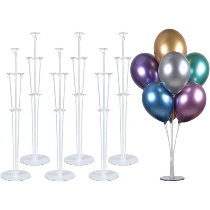Support Ballon Table JOYSKY - Lot De 6 - Hauteur 42cm - Pour Fête, Mariage, Anniversaire - Réutilisable