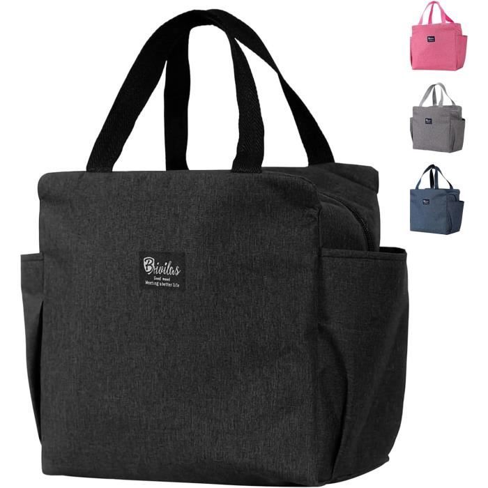 Sac Isotherme Repas Portable MLPKOI - 25.5x10.5x21.5 Cm, Imperméable, Pliable - Pour École, Bureau, Pique-nique - 6