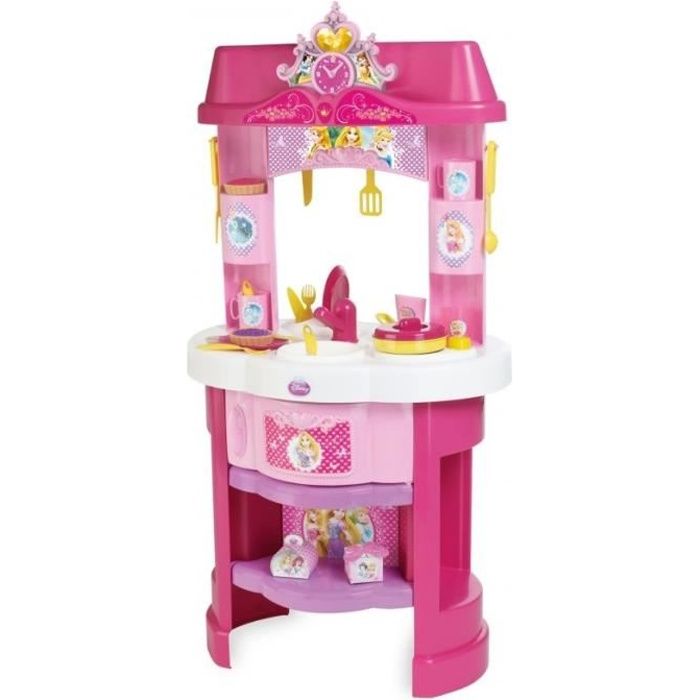 Dinette - SMOBY - Cuisine Disney Princess - 22 accessoires - Rose Blanc Jaune