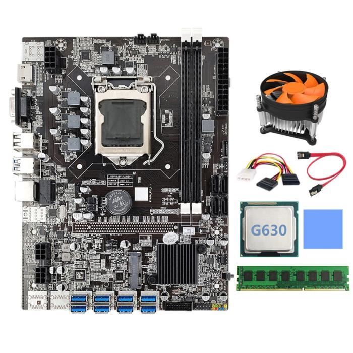 Carte MèRe B75 BTC Mineur 8XUSB + G550 CPU + DDR3 4G 1333Mhz RAM