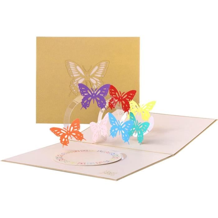 Lot De 30 Papillons Magiques Volants – Carte Surprise – Élastique – Cadeau Anniversaire/mariage – Couleurs Aléatoires