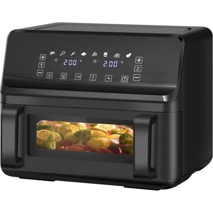 Friteuse Sans Huile LLIVEKIT 30L - Four à Air Chaud, 20 Programmes, Rôtissoire, 9 Accessoires