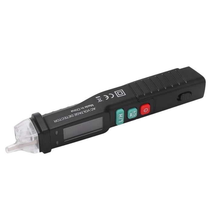Stylo Détecteur De Tension Multifonction | Testeur De Continuité & Détection Sans Contact | Avec Écran LED Et Tournevis Double Embout - 9