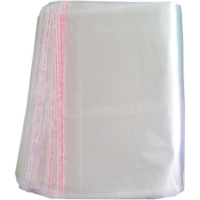 Lot De 100 Sacs Film Rétractable – 4 Tailles (15x15 Cm à 23x36 Cm) – Transparent – Pour Emballage Cadeaux, Artisanat, Produits