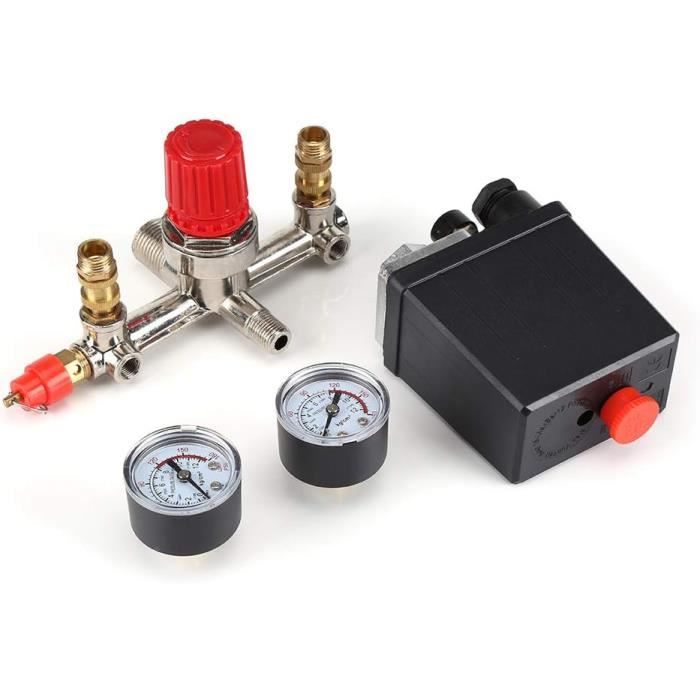 Pressostat De Compresseur D'air 4 Trous - 1/4 Pouce - Régulateur De Pression - Chine