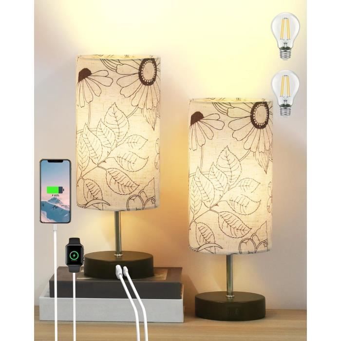 Lampe LED Tactile Rétro – Métal Aluminium Doré – USB-C Rechargeable – Style Champignon