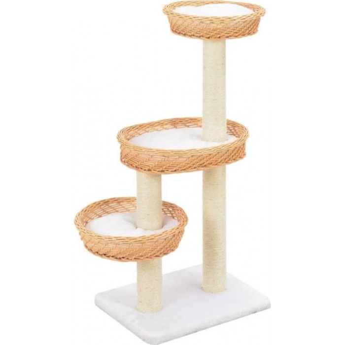 Vidaxl Arbre à chat avec griffoir en sisal Naturel Bois de saule Beige - vue 2