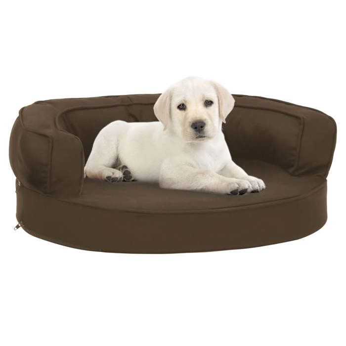 vidaXL Matelas de Lit Ergonomique pour Chien 60x42 cm Aspect de Lin Canapé 171301