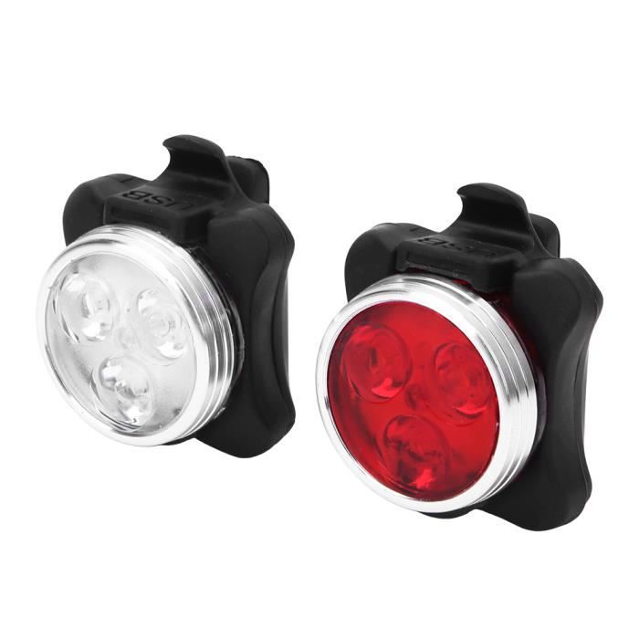 KIT D'ÉCLAIRAGE DE VÉLO FEUX DE VÉLO À LED AVANT ET ARRIÈRE