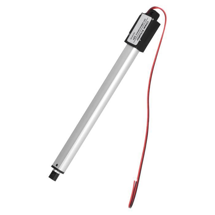 Micro Actionneur Linéaire 6V/12V/24V - Course 10 à 100mm - Pour Robotique, Domotique - Avec Supports