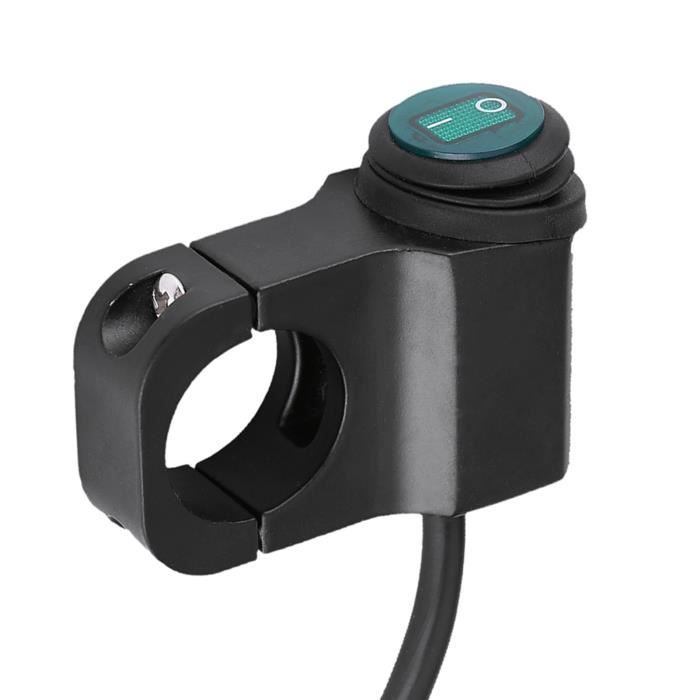 Interrupteur Moto SOLLON 12V 22mm - Bouton Marche/Arrêt Pour Phares Antibrouillard - Étanche