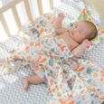 Nouveau-né oreiller d'allaitement bébé endormi oreiller d'impression de dessin animé concave pour éviter la tête plate-1