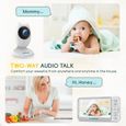 Babyphone CAMPARK Moniteur bébé 2.4GHz Transmission sans fil, 4.3" Large LCD Bébé Surveillance-1