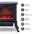 NEWTECK-Cheminée électrique à flamme classique décorative en céramique, portable, thermostat, 2 niveaux, sécurité de surchauffe-1