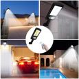 Stillcool®2pcs LED solaire PIR lampadaire 6 COB 3 Modes Éclairage de Garage Détecteur de mouvement sécurité étanche Jardin Chemin -1