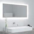 Miroir à LED de salle de bain VINGVO - Gris béton - 100 cm - RVB - Aggloméré, Acrylique-1