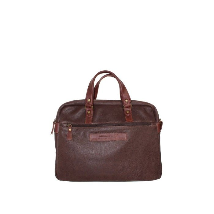 Serviette En Cuir Arthur & Aston Ref Ast41119 - Marron Châtaigne, Neuf Avec étiquettes