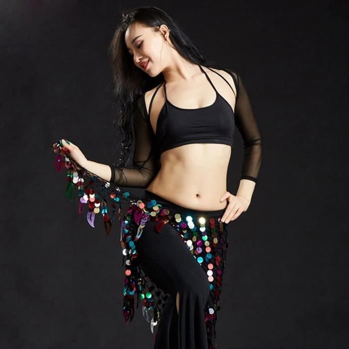 Style bohème indien danse orientale hanche chaîne ceinture paillettes gland